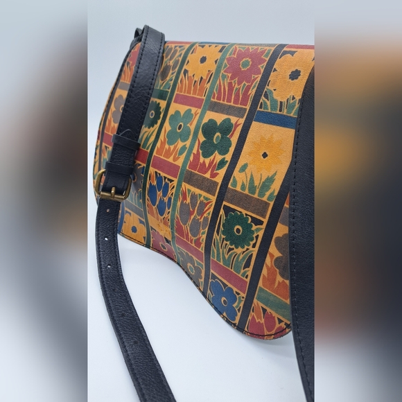 Patricia Nash Leather Venezia Floral Block Crossbody/Shoulder Bag - Picture 12 of 15